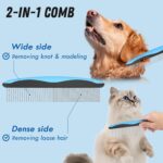 Docrok Pet Grooming Combo - Blue Deshedding Brush - Image 4