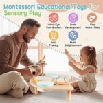 Kids Drum Set, Montessori Toys Wooden Musical Instruments for Baby Toddlers - Image 2