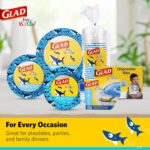 Glad for Kids Shark Disposable Paper Bibs with Crumb Catcher - Image 2