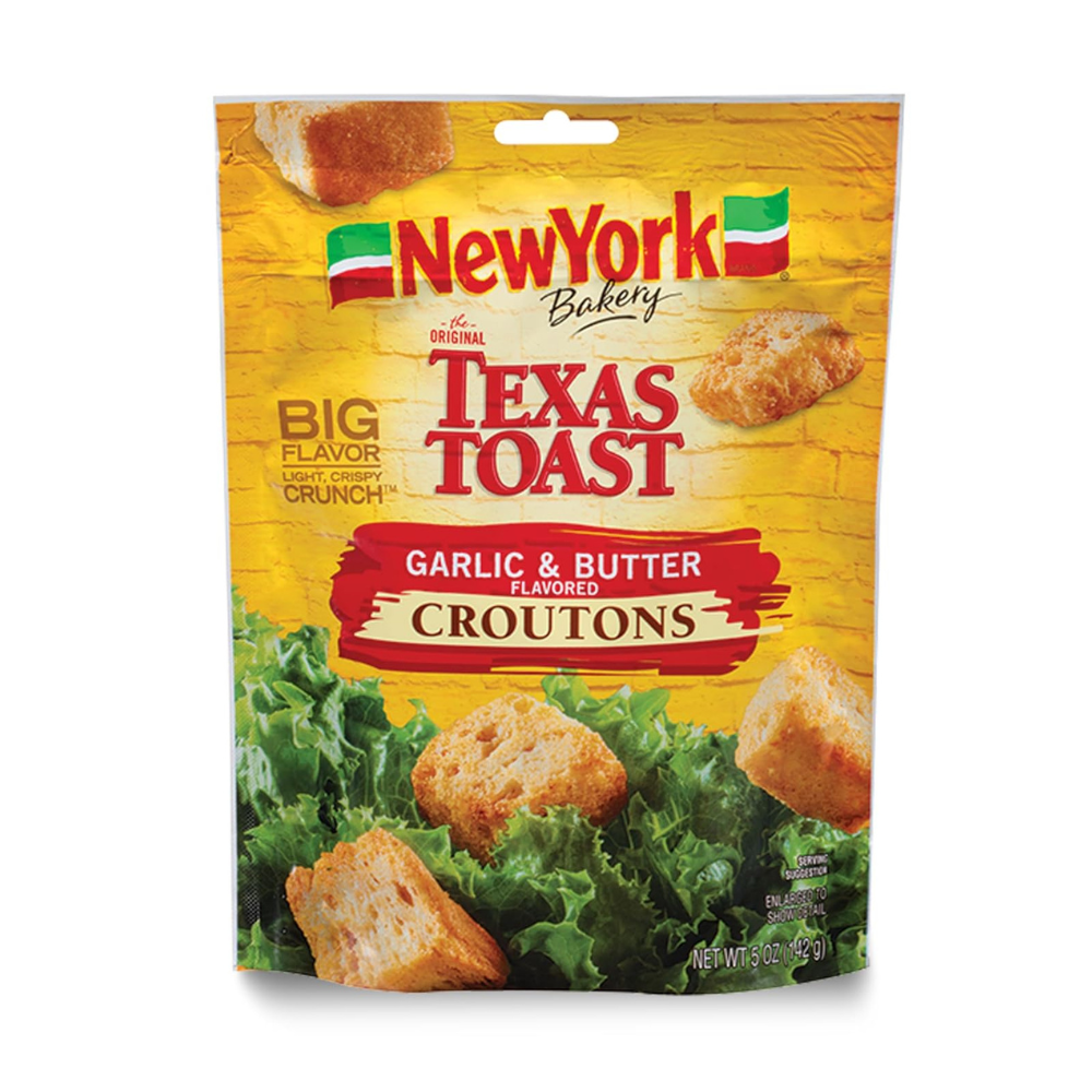 Untitled design - 2026-07-25T051942.435 New York Bakery Texas Toast Garlic Butter Croutons, 5 oz Bag - Image 1
