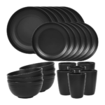Quatish 24 Piece Plates and Bowls Sets for 6