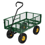 VIVOHOME Heavy Duty 880 Lbs 4.5 Cu Ft Mesh Steel Garden Cart Utility Wagon