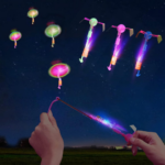 lpvoqpth 25 Sets LED Flying Set, 25 Slingshot+25 Glow Helicopter-50 Pcs
